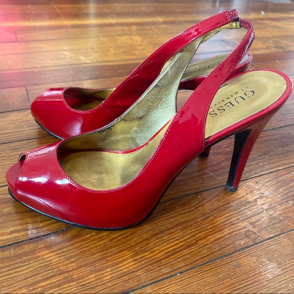 Guess by Marciano Patent Leather Slingback Heels